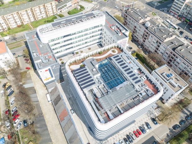 Nowa siedziba Urzędu Marszałkowskiego Województwa Zachodniopomorskiego w Szczecinie - widok z góry