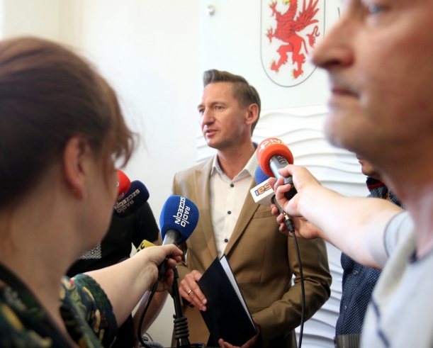 Spotkanie z bohaterem z Ukrainy u marszałka Olgierda Geblewicza. 